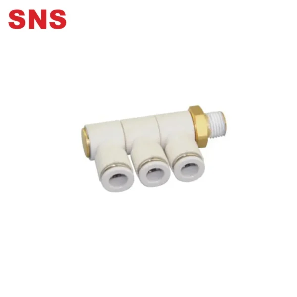 SNS KQ2VT Series pneumatic one touch air hose tube connector male straight brass quick fitting