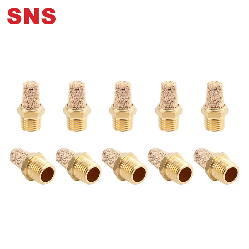 SNS PST Series brass fitting PT/NPT male thread air exhaust silence ...