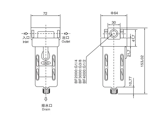 Sns Pneumatic Air Source Treatment Af Bf Series Data Sheet 4