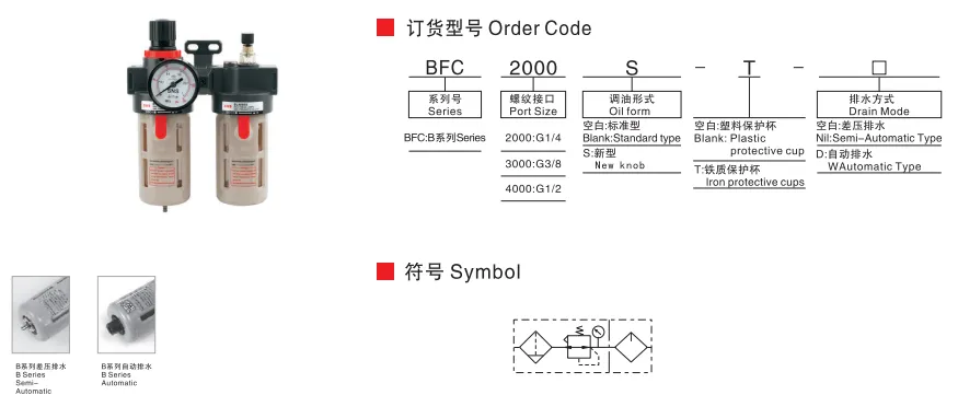 Sns Pneumatic Air Source Treatment Afc Bfc Series Detail 2