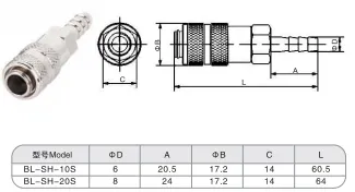 Sns Pneumatic Auxiliary Components Bl Sh S Series Detail 1