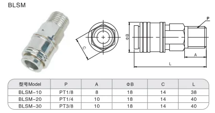 Sns Pneumatic Auxiliary Components Blsm Series Data Sheet 1