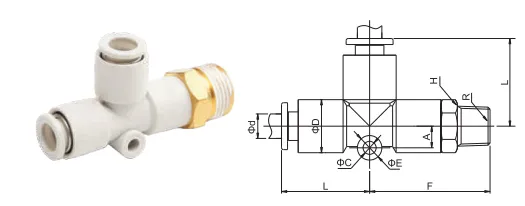 Sns Pneumatic Auxiliary Components Kq2D Series Data Sheet 1