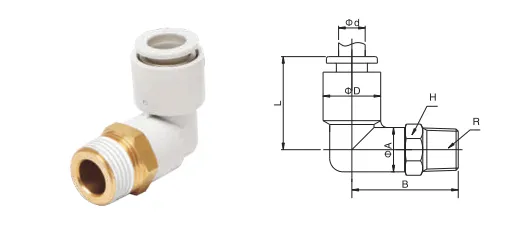 Sns Pneumatic Auxiliary Components Kq2L Series Data Sheet 1