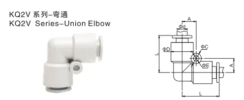 Sns Pneumatic Auxiliary Components Kq2V Series Data Sheet 1