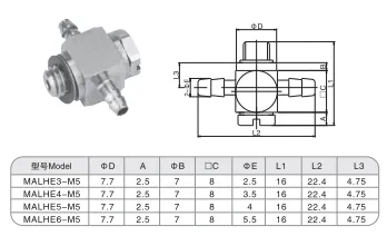 Sns Pneumatic Auxiliary Components Malhe Series Detail 1