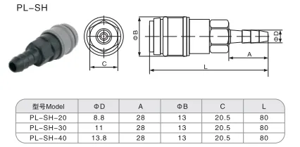 Sns Pneumatic Auxiliary Components Pl Sh Series Data Sheet 1