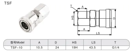 Sns Pneumatic Auxiliary Components Tsf Series Data Sheet 1