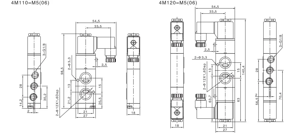 Sns Pneumatic Control Components 4M Series Data Sheet 2