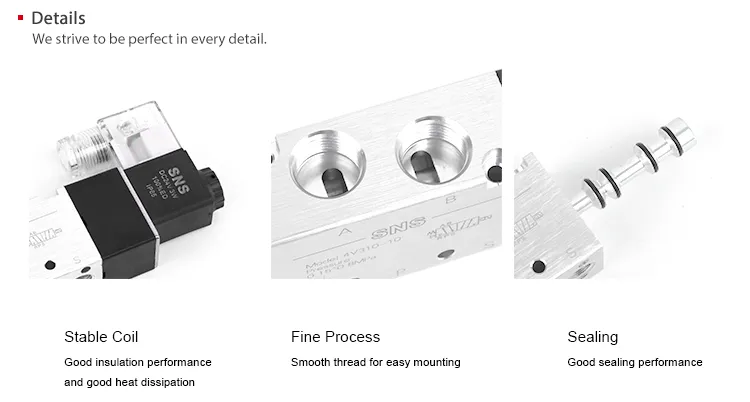 Sns Pneumatic Control Components 4V3 Series Detail 1