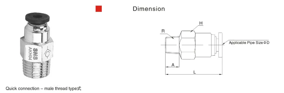 Sns Pneumatic Control Components Akh Akb Series Data Sheet 2