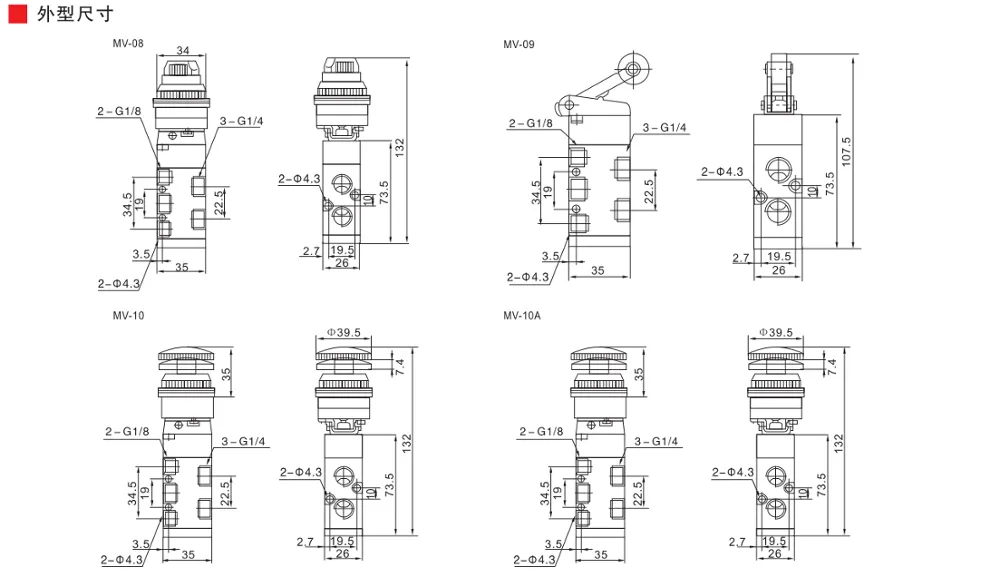 Sns Pneumatic Control Components Mv Series Data Sheet 2