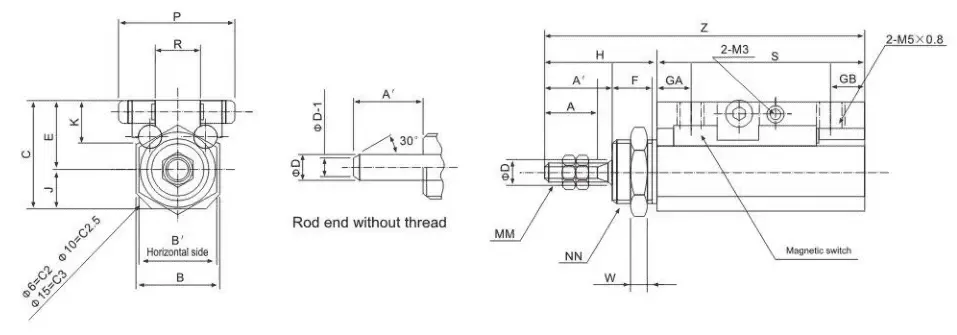 Sns Pneumatic Executive Components Cjpd Series Data Sheet 3