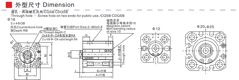 Sns Pneumatic Executive Components Cqs Series Data Sheet 2