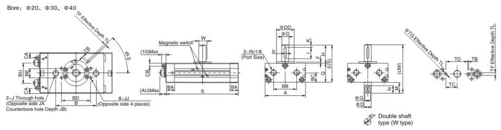 Sns Pneumatic Executive Components Crq2 Series Data Sheet 3