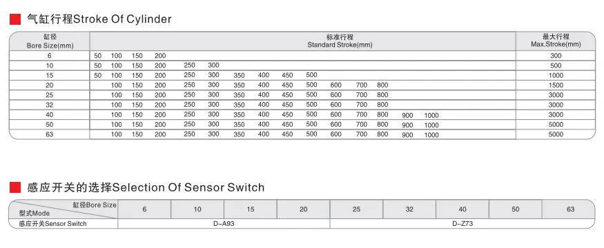 Sns Pneumatic Executive Components Cy3B Series Data Sheet 2