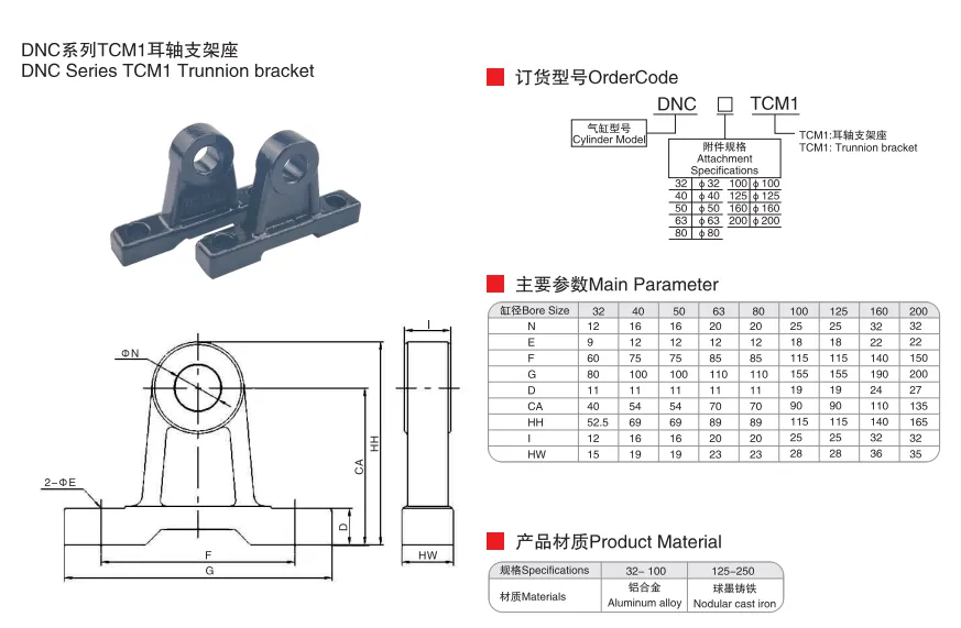 Sns Pneumatic Executive Components Dnc Series Tcm1 Data Sheet 1