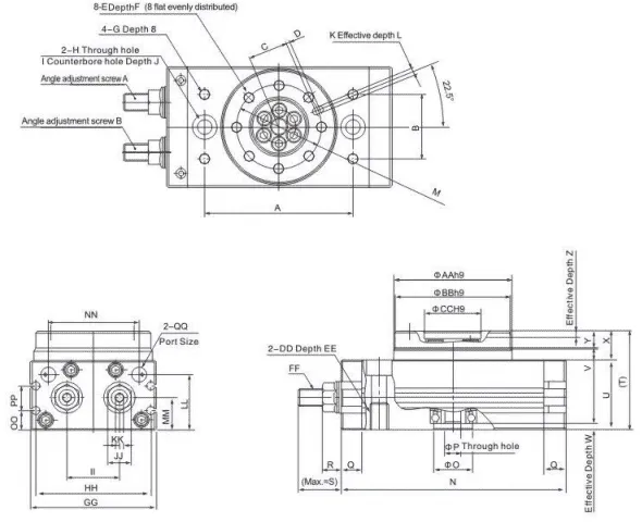 Sns Pneumatic Executive Components Msq Series Data Sheet 3