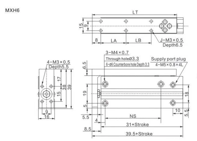 Sns Pneumatic Executive Components Mxh Series Data Sheet 4