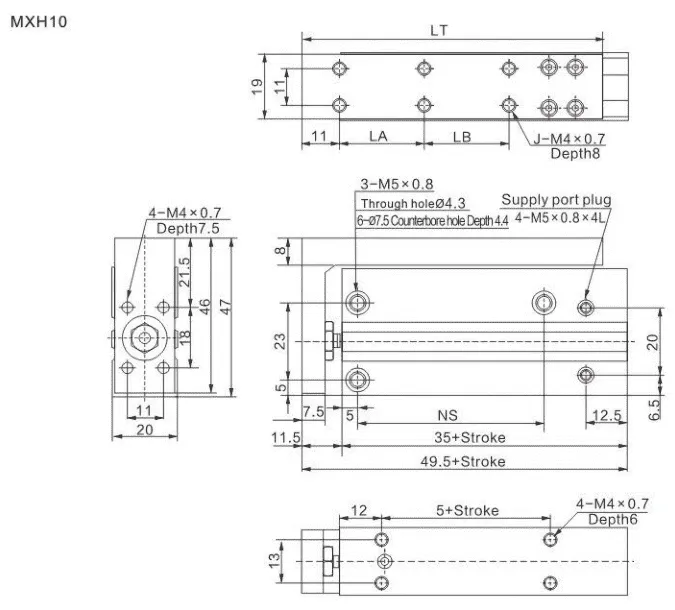 Sns Pneumatic Executive Components Mxh Series Data Sheet 5