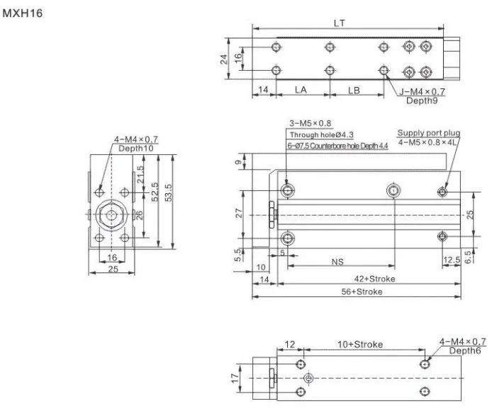 Sns Pneumatic Executive Components Mxh Series Data Sheet 6