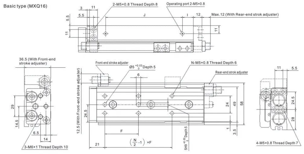 Sns Pneumatic Executive Components Mxq Series Data Sheet 10