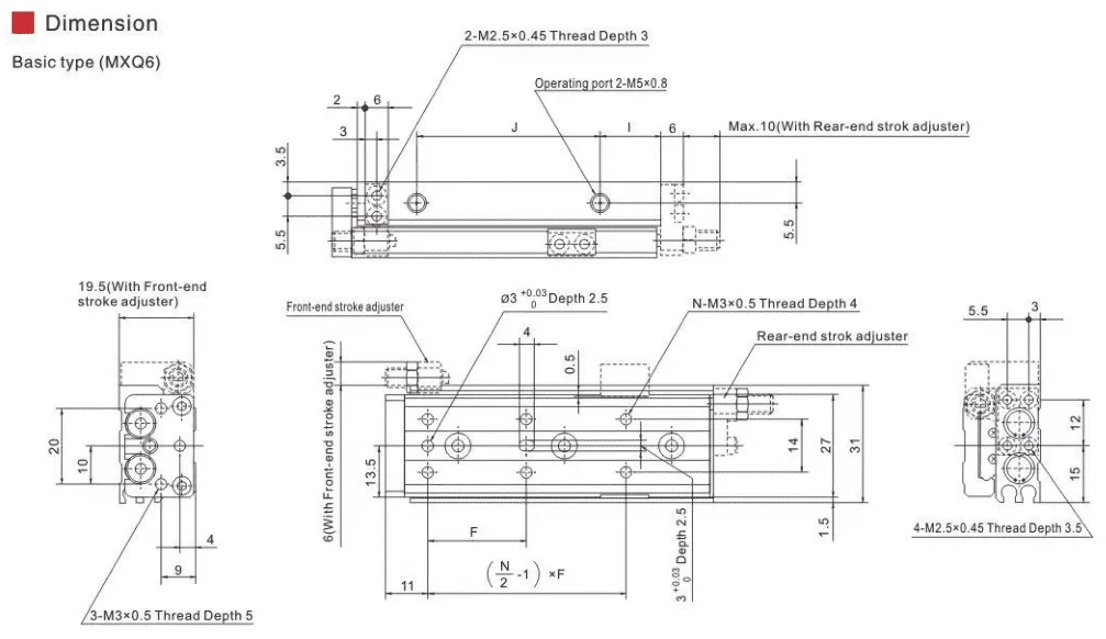 Sns Pneumatic Executive Components Mxq Series Data Sheet 4