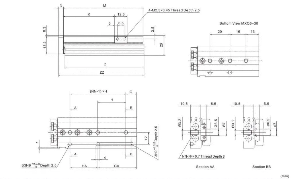 Sns Pneumatic Executive Components Mxq Series Data Sheet 5