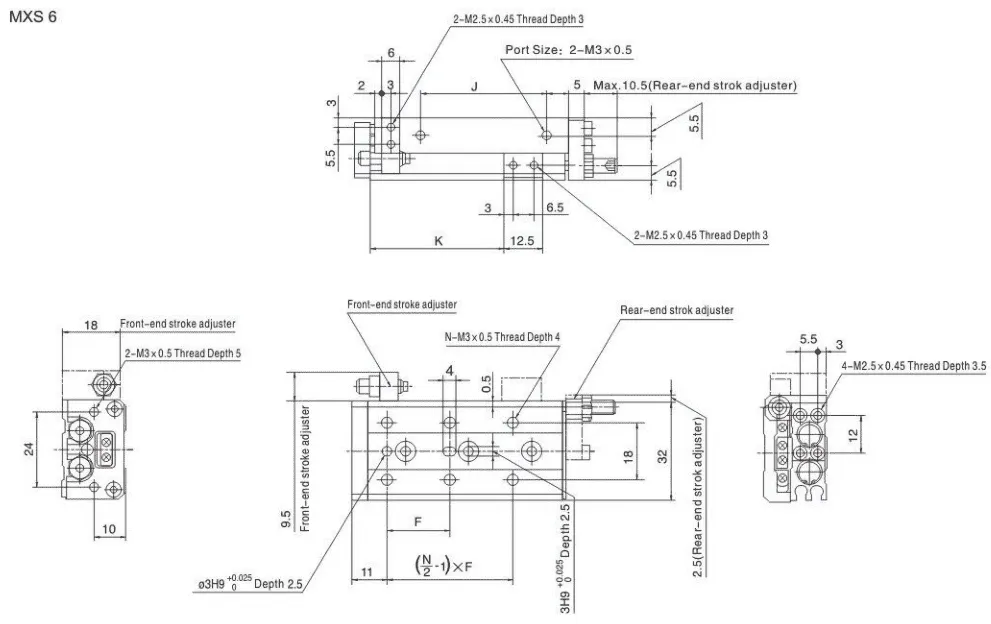 Sns Pneumatic Executive Components Mxs Series Data Sheet 5