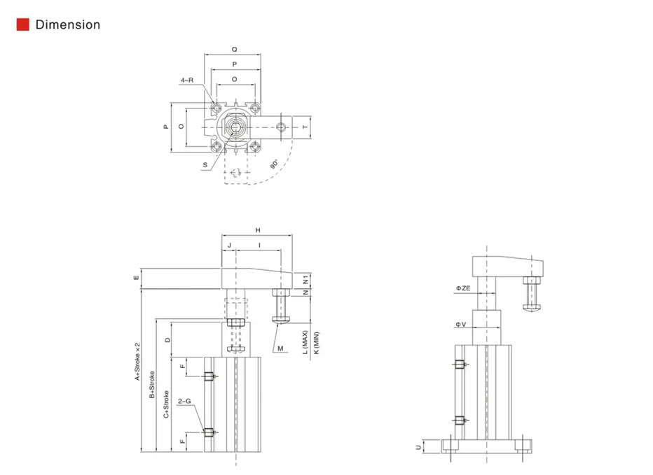 Sns Pneumatic Executive Components Scr Series Data Sheet 2