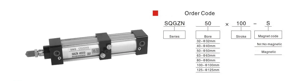 Sns Pneumatic Executive Components Sqgzn Series Data Sheet 1