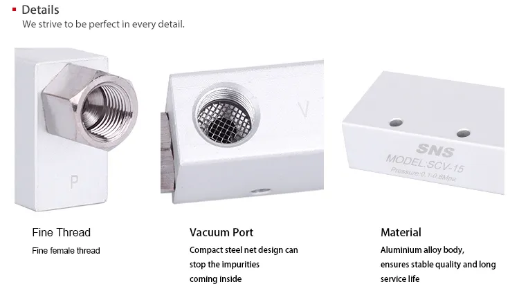 Sns Pneumatic Vaccum Componennts Scv Ccv Series Detail 1
