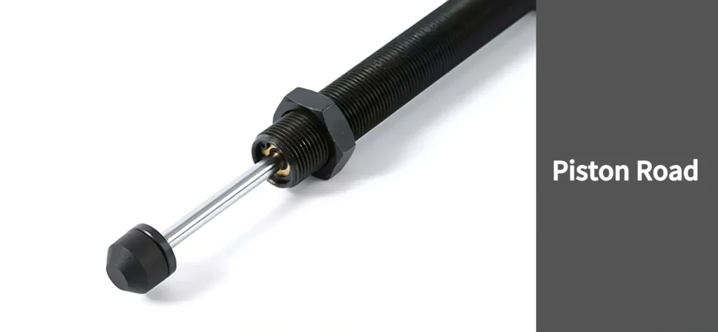 Piston rod in hydraulic buffer