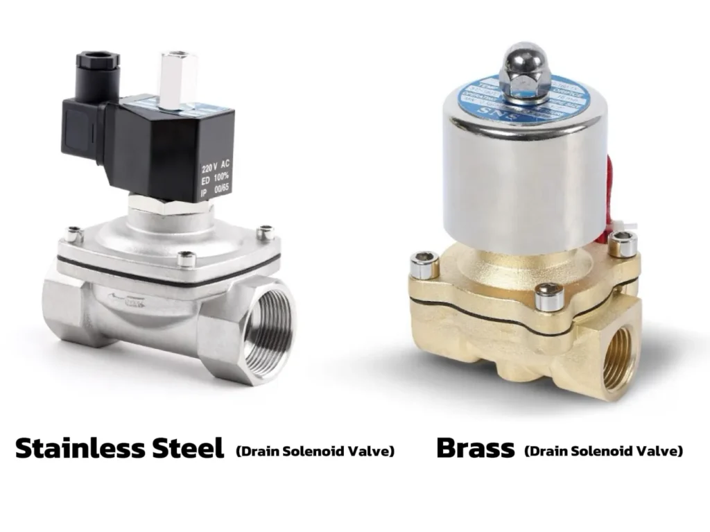 Stainless Steel and Brass Drain Solenoid Valve