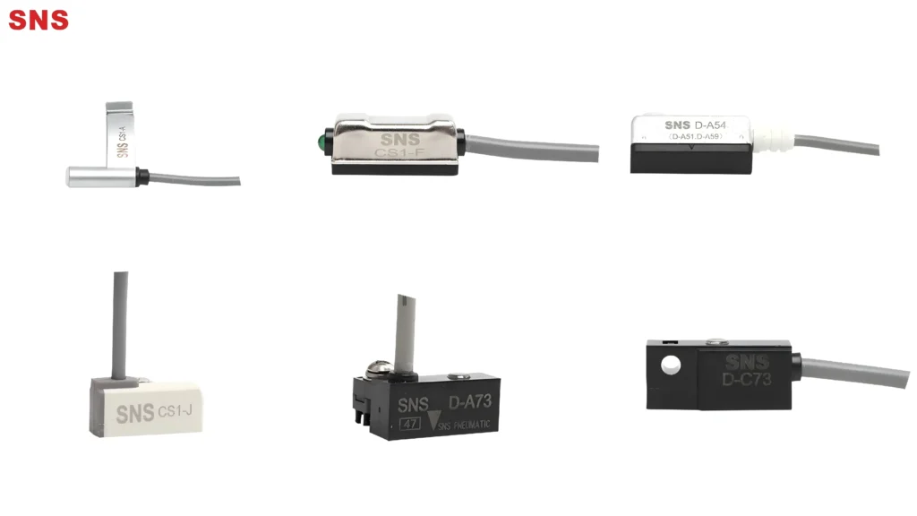 A sets of reed magnetic switches